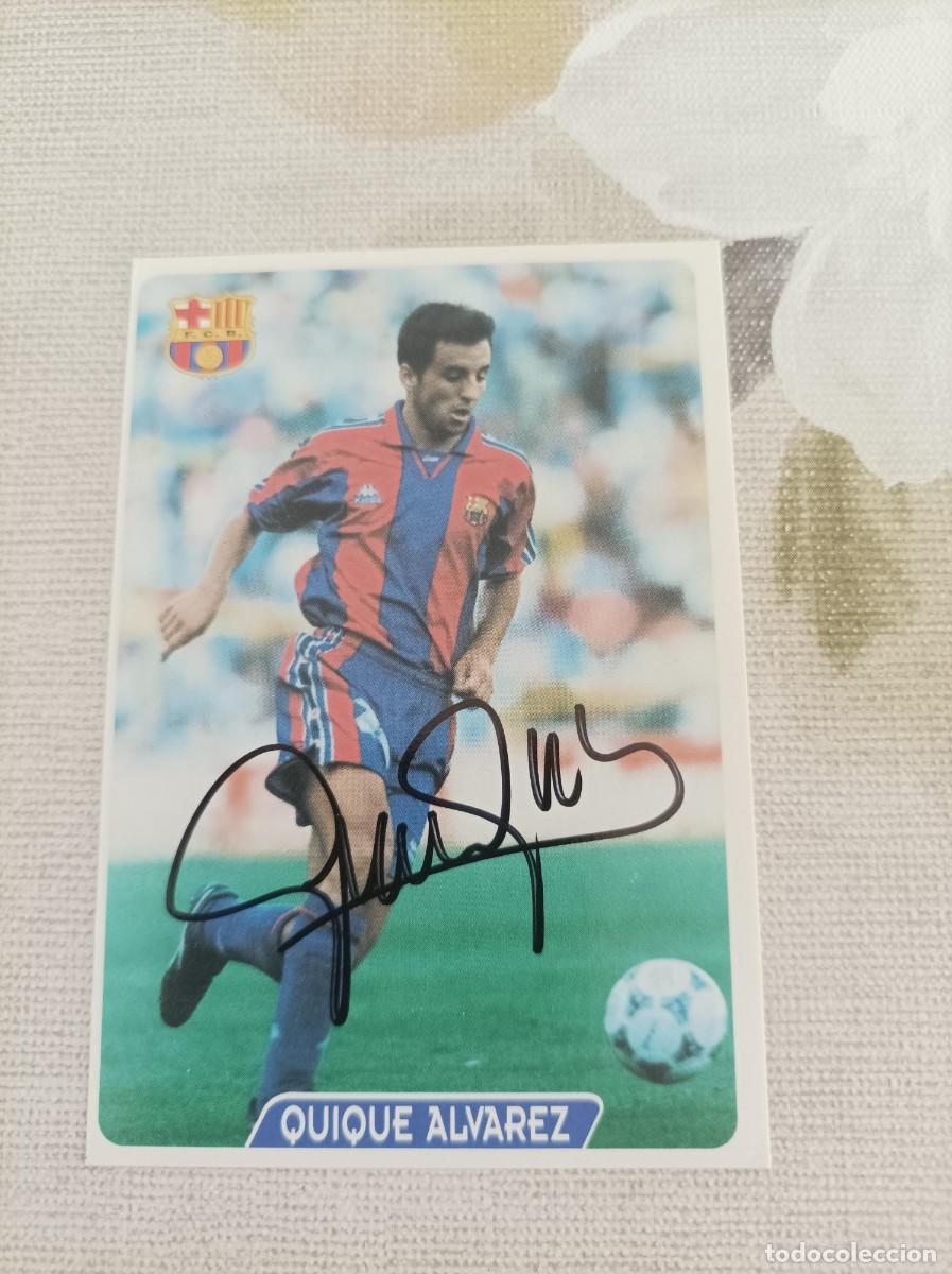 Figurine di Calcio: Cromo futbol firmado Quique Alvarez