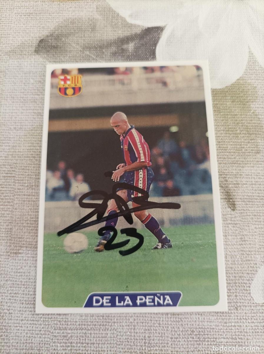 Figurine di Calcio: Cromo de futol firmado Ivan De la Pe&ntilde;a