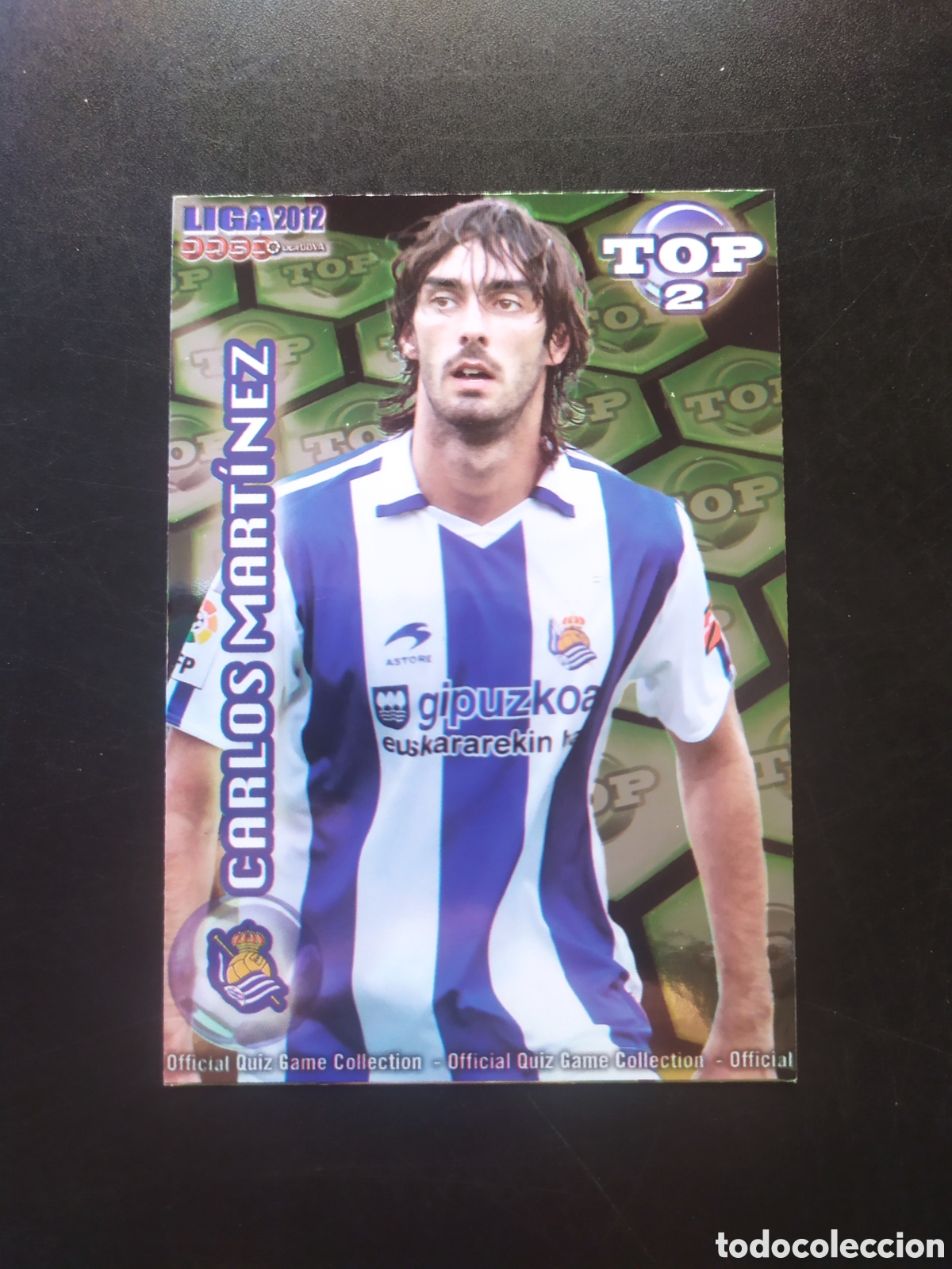 Cromos de f&uacute;tbol: Mundicromo fichas Liga 2011 2012 11 12 Carlos Mart&iacute;nez top brillo verde n&deg; 553 Real Sociedad