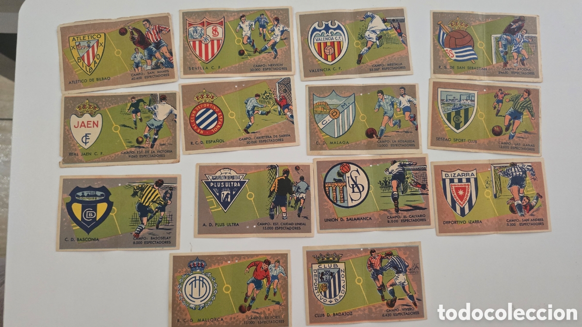 Cartes &agrave; collectionner de Football: Cromos futbol cigarrillos 46. A&ntilde;o 1957-58