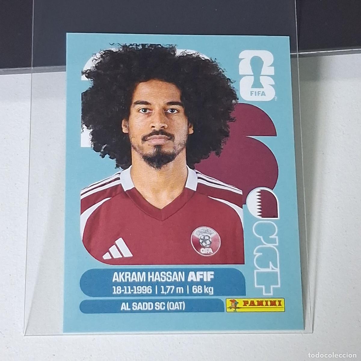 Cromos de f&uacute;tbol: B67 QAT18 AKRAM HASSAN AFIF 18 QATAR CATAR QAT MUNDIAL FIFA WORLD CUP 2026 STICKER PANINI