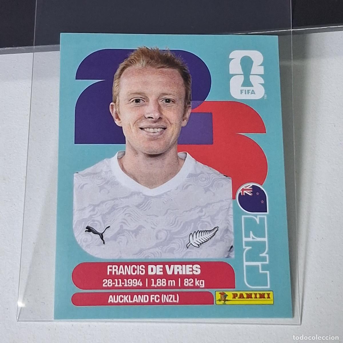 Cartes &agrave; collectionner de Football: B67 NZL8 FRANCIS DE VRIES 8 NUEVA ZELANDA NZL NEW ZEALAND MUNDIAL FIFA WORLD CUP 2026 STICKER PANIN
