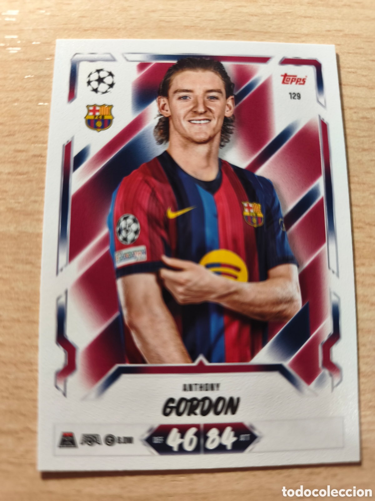 Cromos de f&uacute;tbol: 129 ANTHONY GORDON FC BARCELONA MATCH ATTAX 2026 2027 TOPPS 26 27