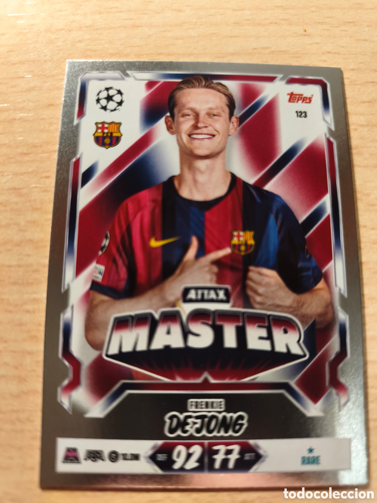Cromos de f&uacute;tbol: 123 FRENKIE DE JONG MASTER FC BARCELONA MATCH ATTAX 2026 2027 TOPPS 26 27