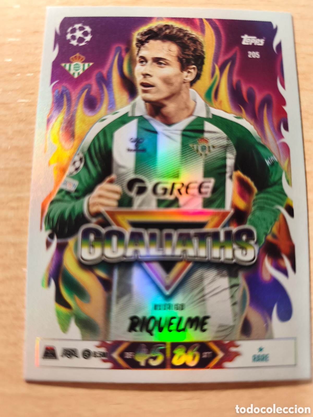 Figurine di Calcio: 205 RODRIGO RIQUELME GOLIATHS BETIS MATCH ATTAX 2026 2027 TOPPS 26 27