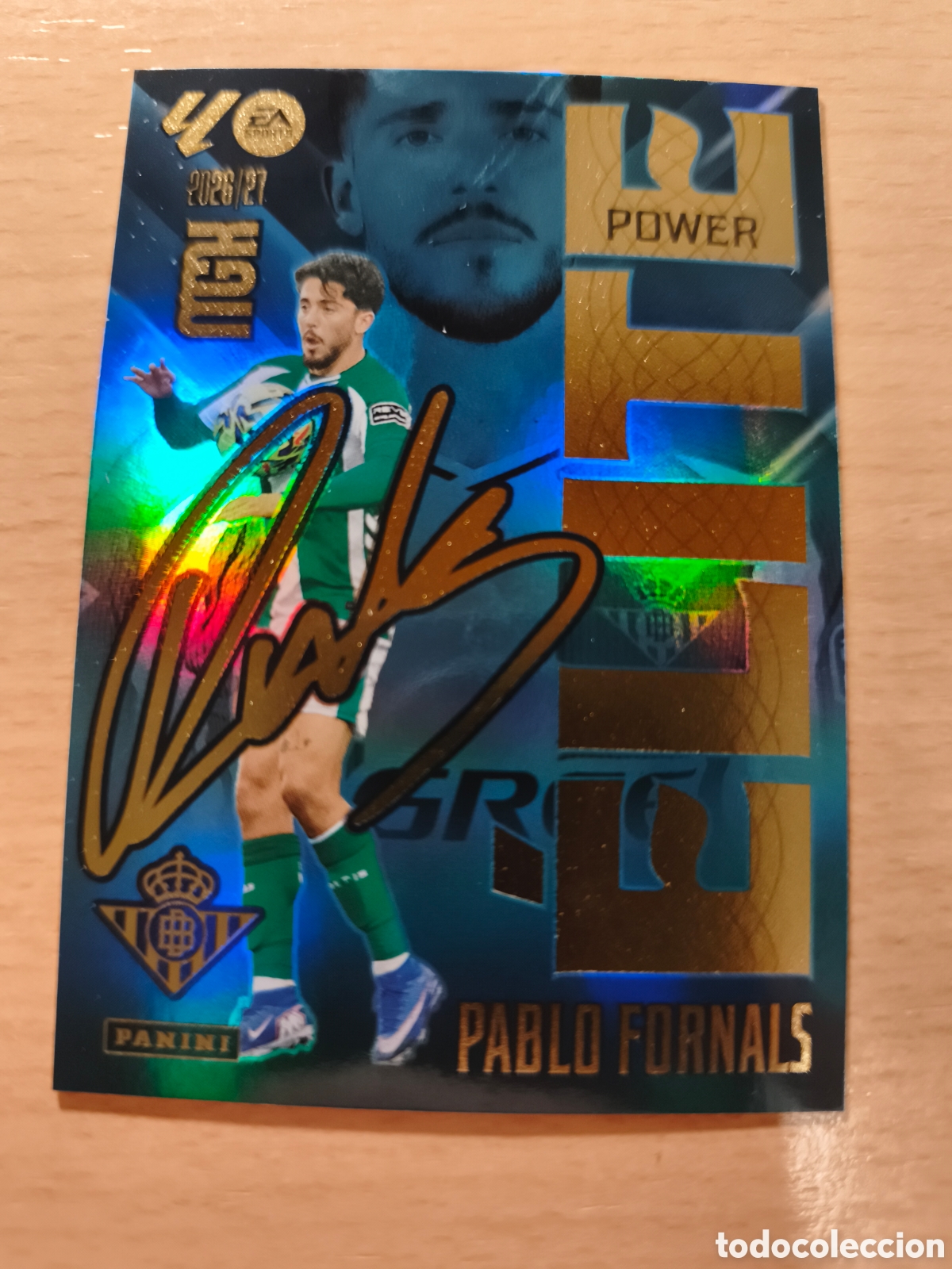 Figurine di Calcio: 14 P PABLO FORNALS ELITE POWER BETIS MEGACRACKS 2026 2027 PANINI 26 27