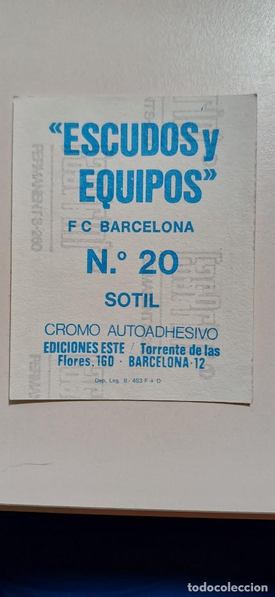 Cromos de f&uacute;tbol: Cromo Sotil Escudos y equipos - Foto 2