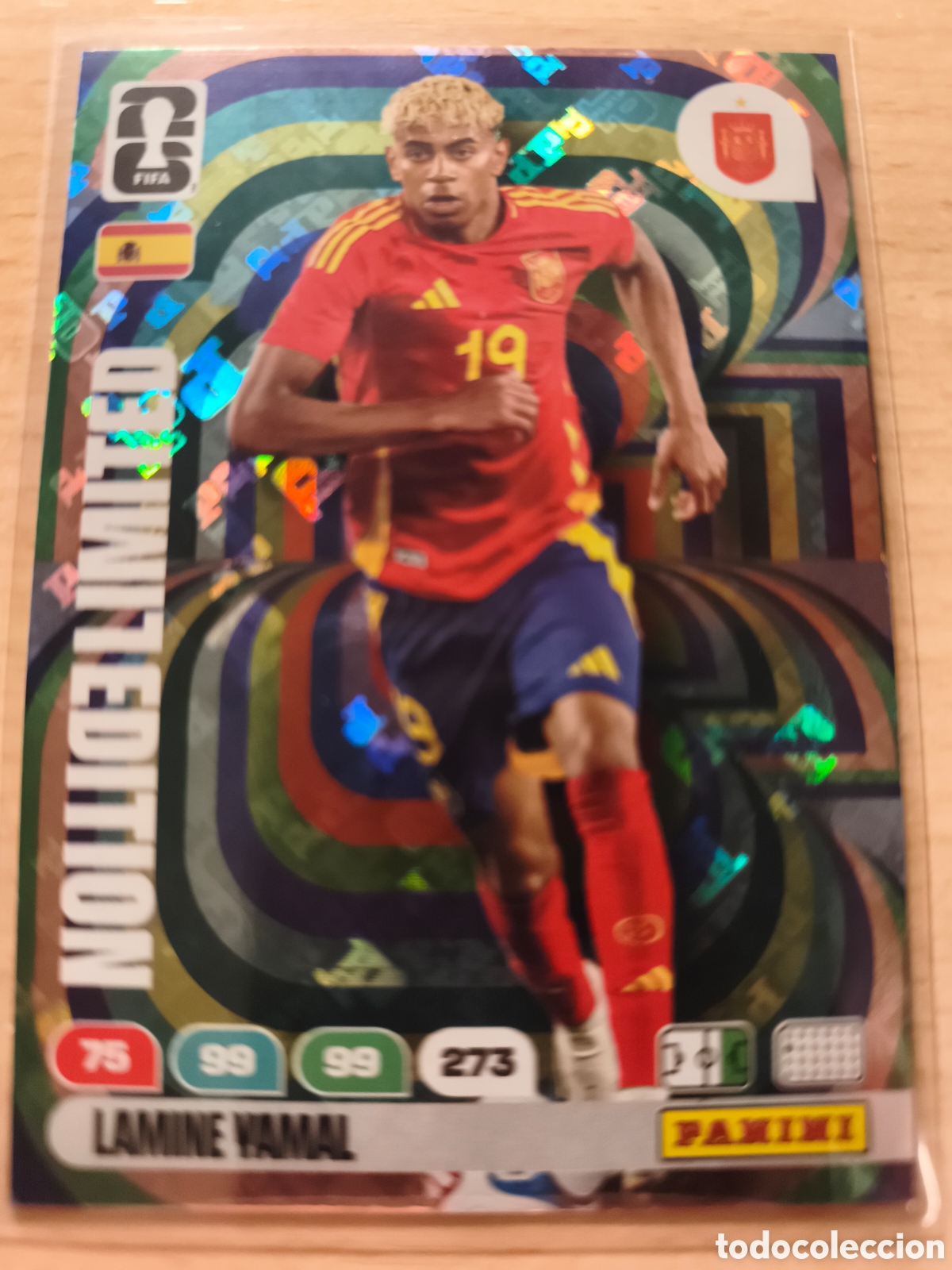 Cromos de f&uacute;tbol: LAMINE YAMAL LIMITED EDITION SP ESPA&Ntilde;A HOLOGR&Aacute;FICO ADRENALYN WORLD CUP 2026 MUNDIAL 26 HOLOGR&Aacute;FICA