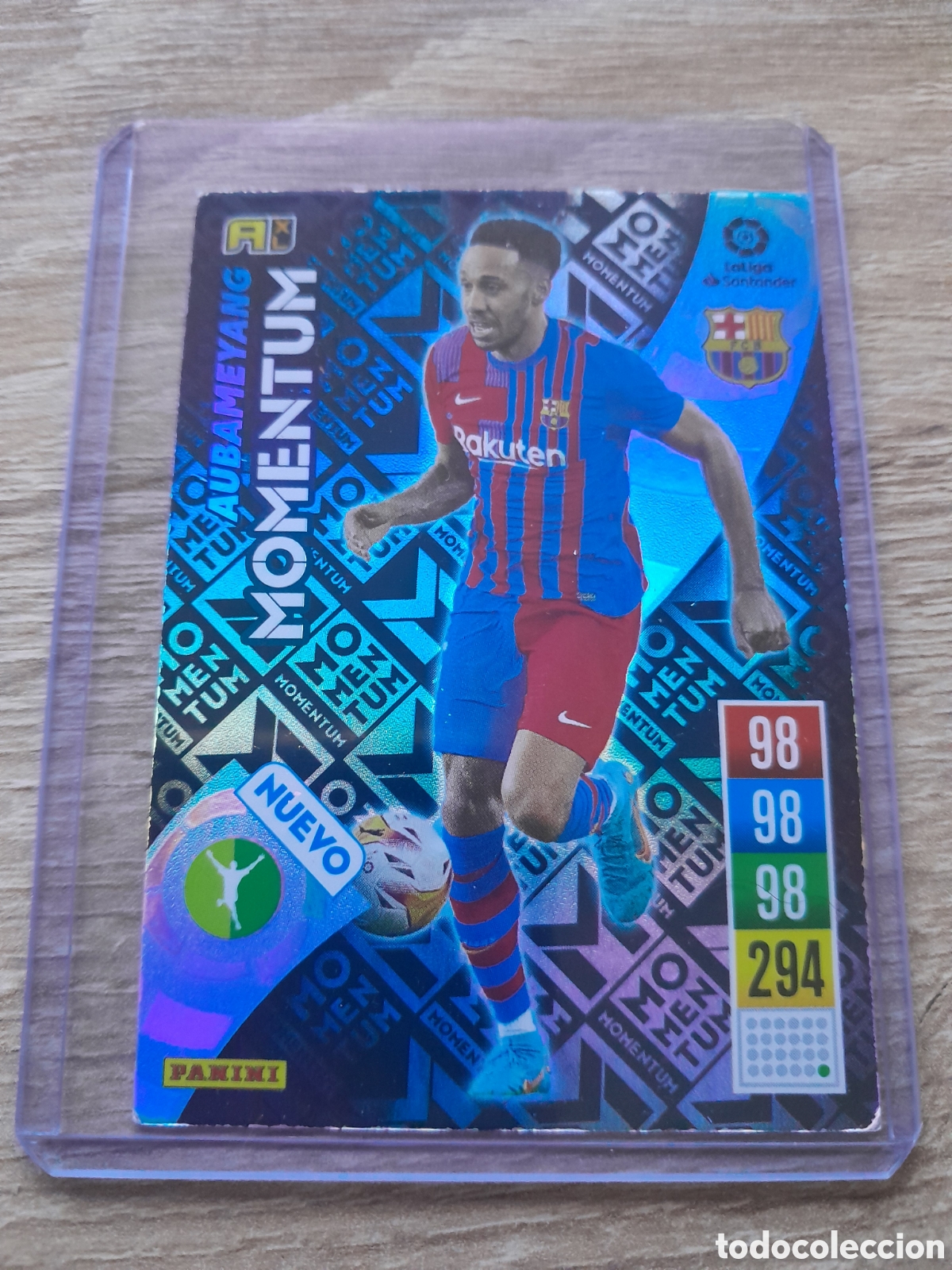 Cromos de f&uacute;tbol: AUBAMEYANG F. C. BARCELONA NUEVO MOMENTUM PANINI ADRENALYN XL 2021 2022 21 22