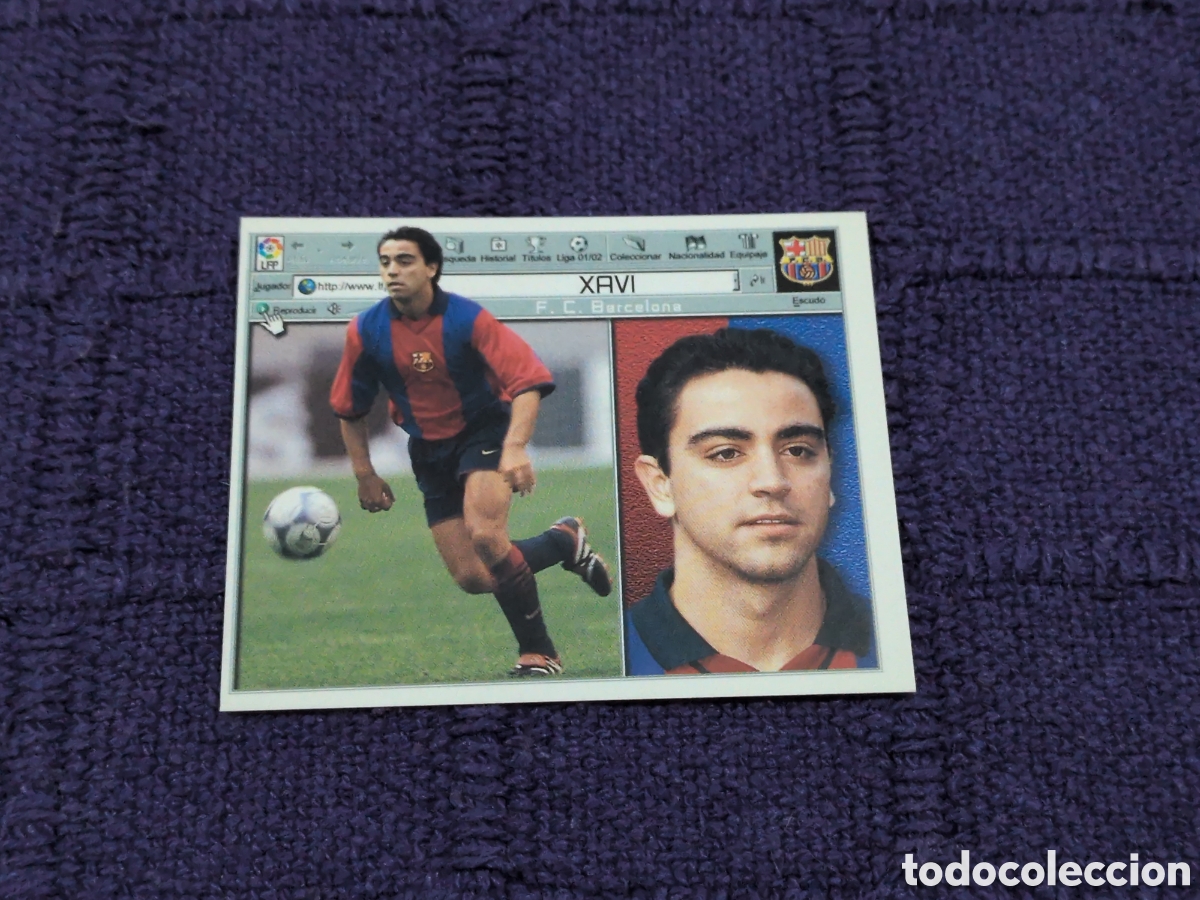 Cartes &agrave; collectionner de Football: XAVI BARCELONA ESTE 2001 2002 CROMO FUTBOL 01 02 LIGA - SIN PEGAR NUNCA PEGADO