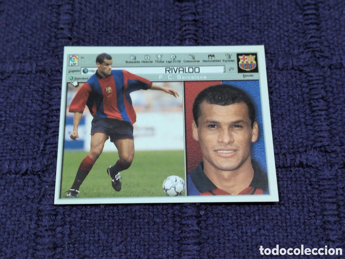 Cartes &agrave; collectionner de Football: ESTE 2001 2002 01 02 - FC. BARCELONA - RIVALDO ( NUNCA PEGADO ) SIN PEGAR