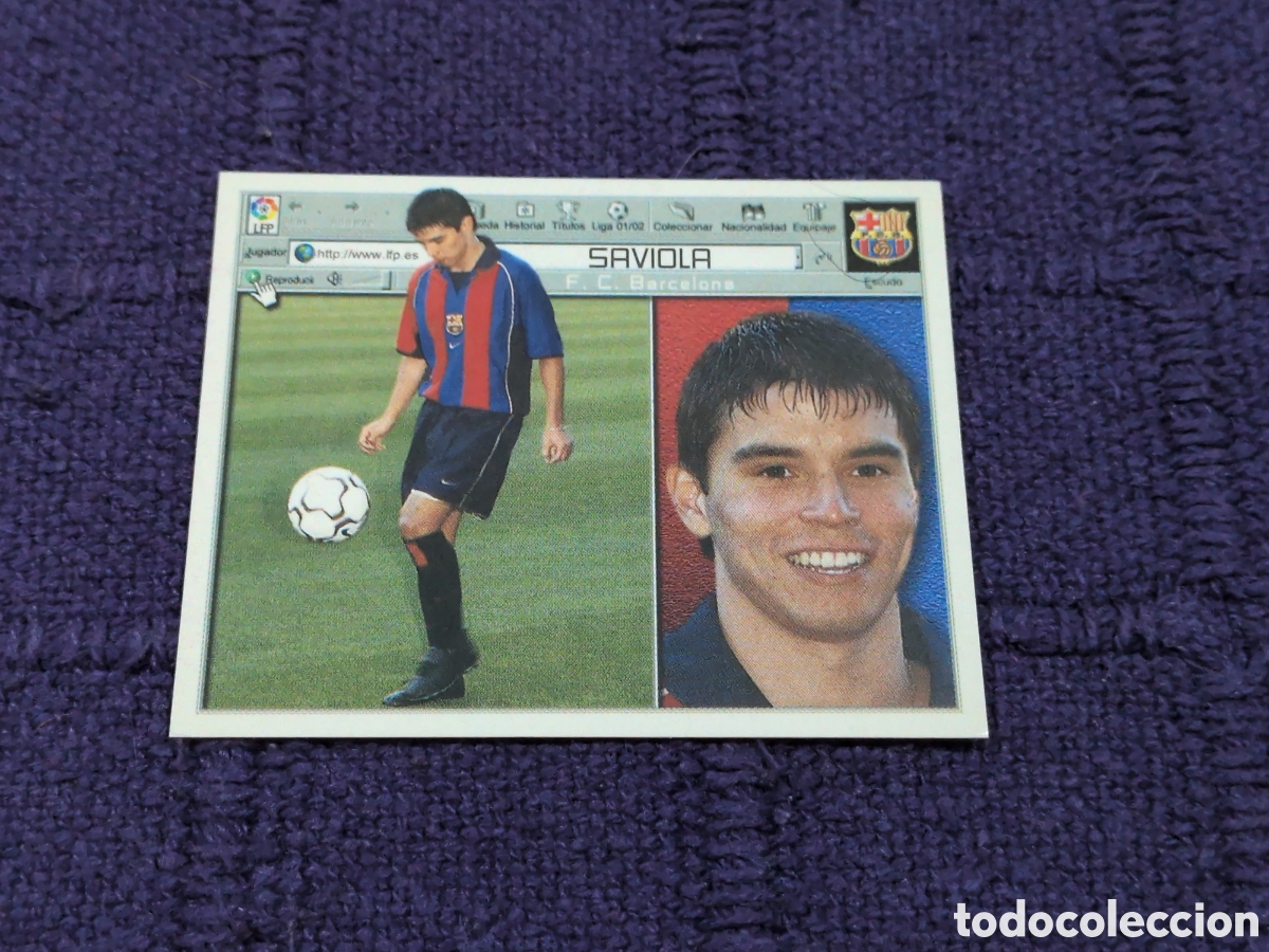 Cartes &agrave; collectionner de Football: SAVIOLA FC BARCELONA ARGENTINA COLECCIONES ESTE 2001 2002 LIGA FUTBOL 01 02 SIN PEGAR NUNCA