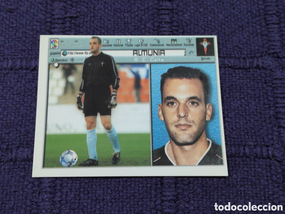 Cartes &agrave; collectionner de Football: CROMO LIGA 2001 2002 01 02 EDICIONES ESTE ALMUNIA CELTA NUNCA PEGADO