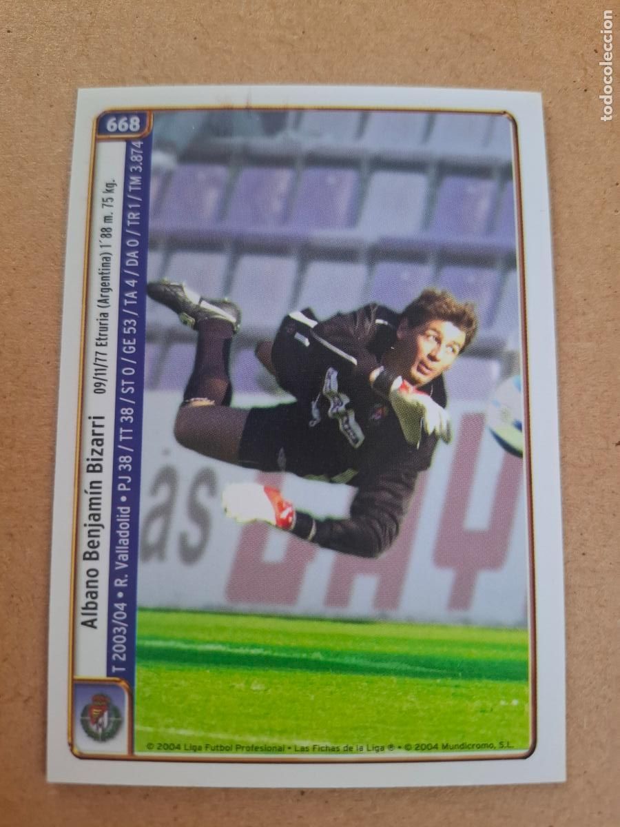 Fu&szlig;ball-Sticker: MUNDICROMO 2004 2005 04 05 - 668 BIZARRI / MARCOS - REAL VALLADOLID
