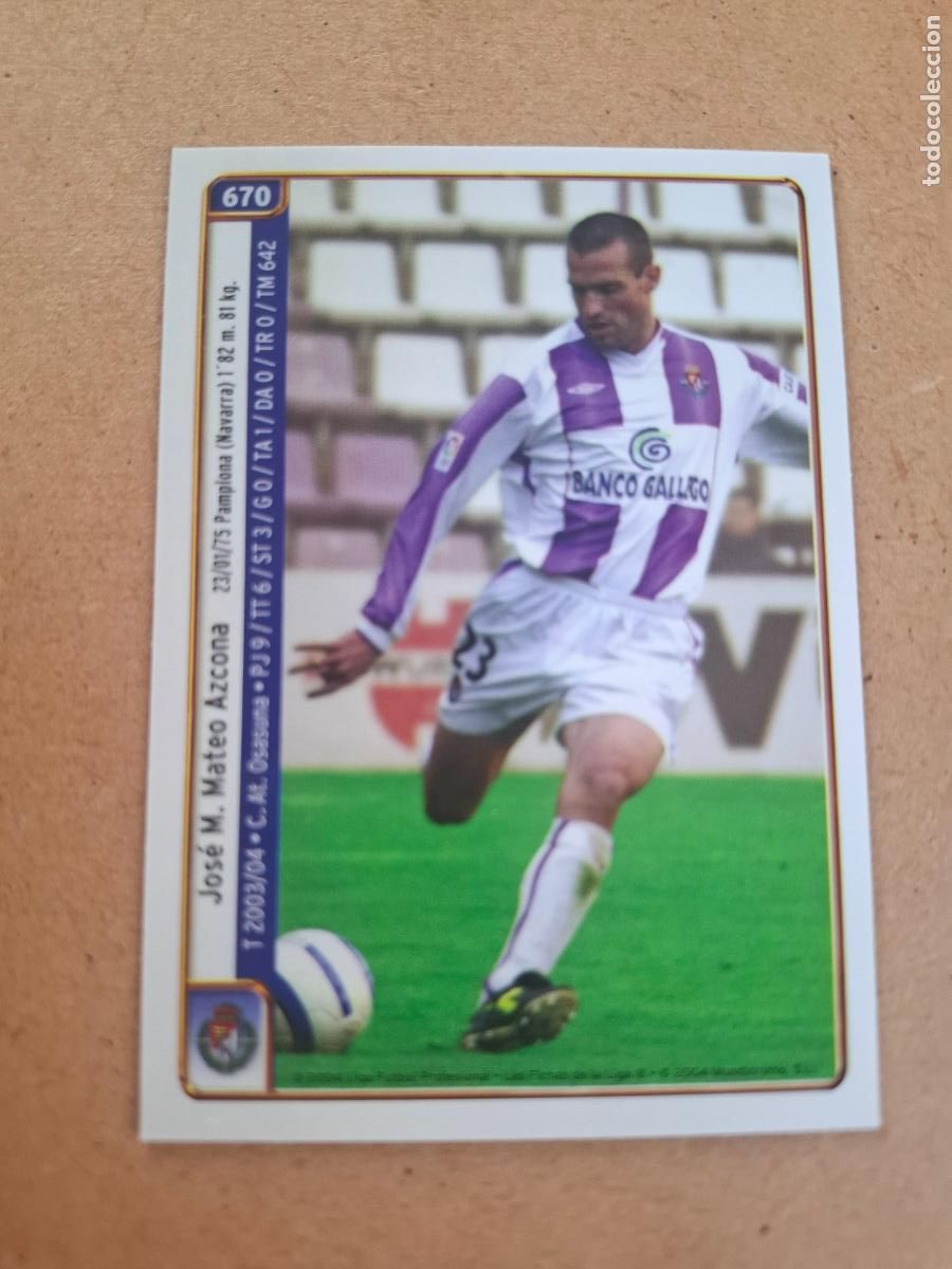 Cromos de f&uacute;tbol: MUNDICROMO 2004 2005 04 05 - 670 MATEO / AZCONA - REAL VALLADOLID