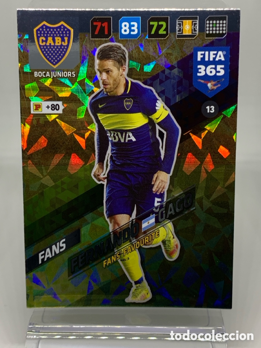 Football Stickers: 13 Fernando Gago Boca Juniors FANS: Fans' Favourite ADRENALYN XL FIFA 365 2017 2018 17 18 Nordic Edi