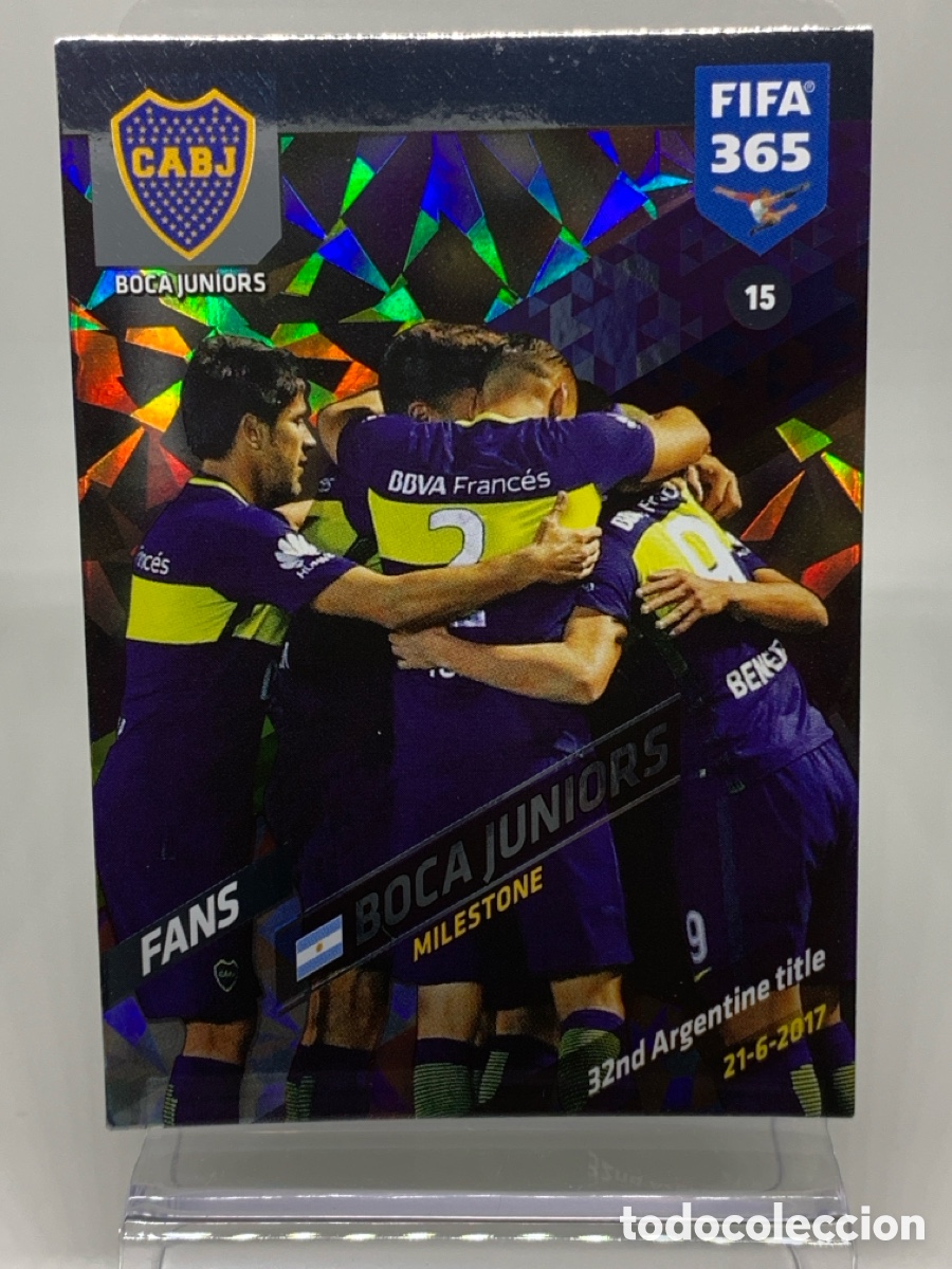 Football Stickers: 15 Boca Juniors Boca Juniors FANS: Milestone ADRENALYN XL FIFA 365 2017 2018 17 18 Nordic Edition