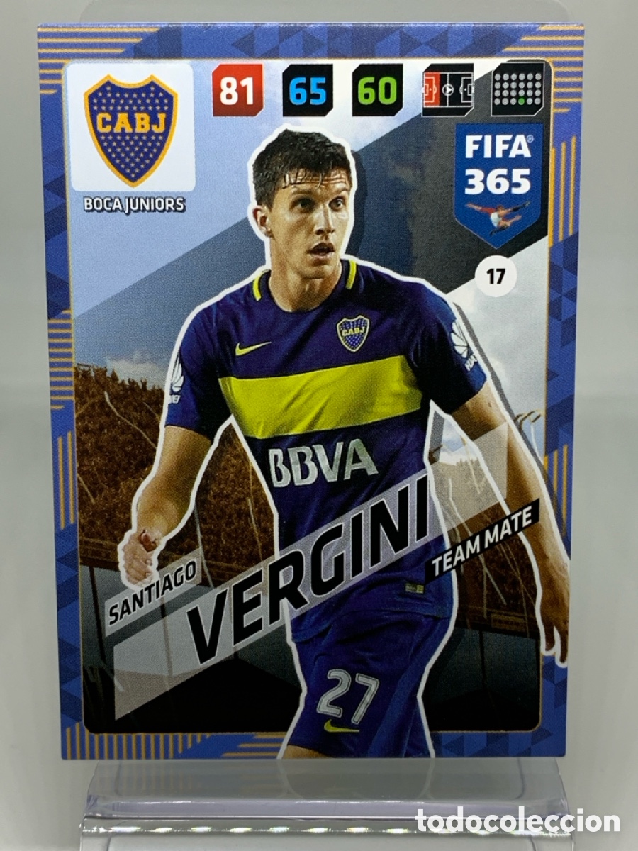 Football Stickers: 17 Santiago Vergini Boca Juniors ADRENALYN XL FIFA 365 2017 2018 17 18 Nordic Edition