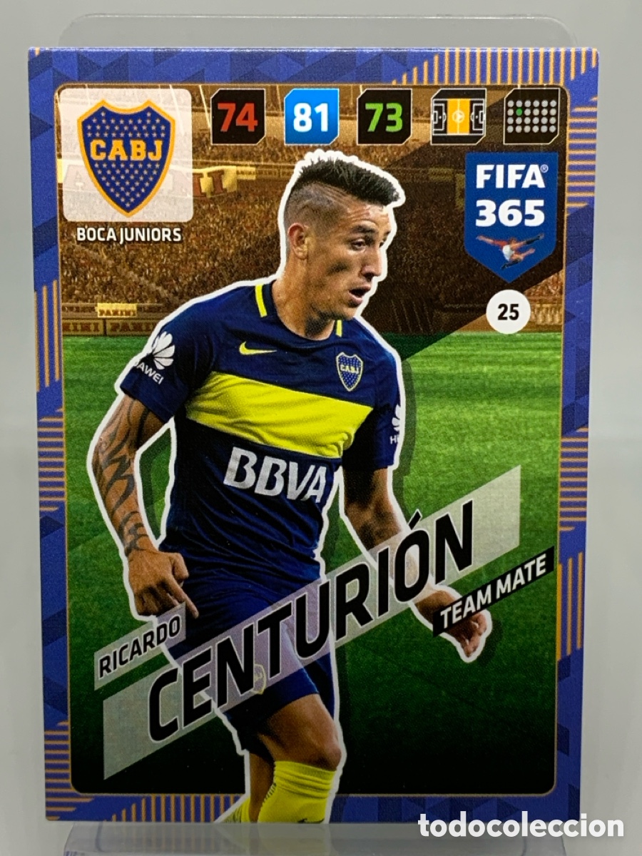 Cromos de f&uacute;tbol: 25 Ricardo Centuri&oacute;n Boca Juniors ADRENALYN XL FIFA 365 2017 2018 17 18 Nordic Edition