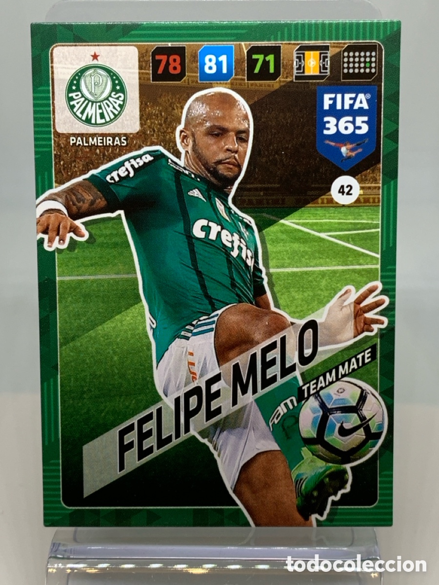 Fu&szlig;ball-Sticker: 42 Felipe Melo Palmeiras ADRENALYN XL FIFA 365 2017 2018 17 18 Nordic Edition