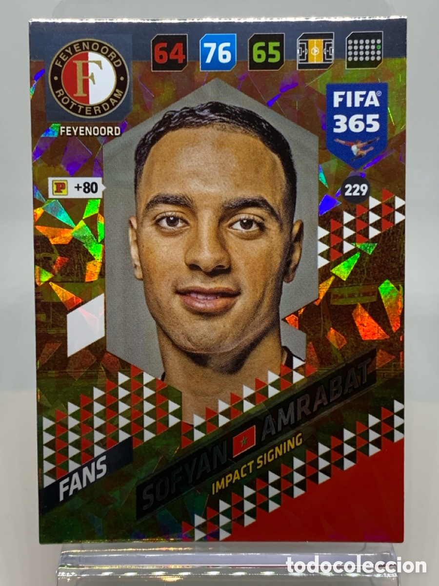 Fu&szlig;ball-Sticker: 229 Sofyan Amrabat Feyenoord FANS: Impact Signing ADRENALYN XL FIFA 365 2017 2018 17 18 Nordic Editi