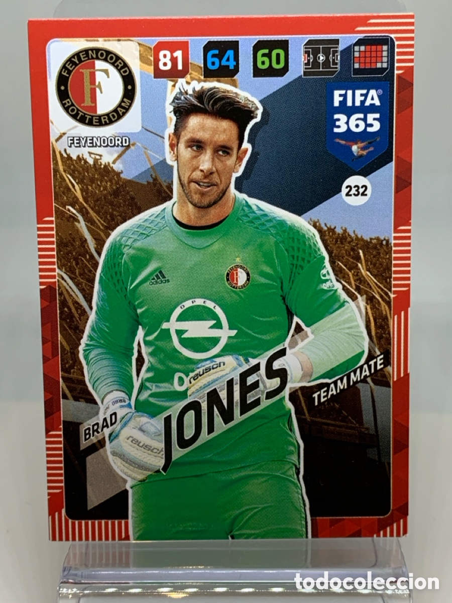 Fu&szlig;ball-Sticker: 232 Brad Jones Feyenoord ADRENALYN XL FIFA 365 2017 2018 17 18 Nordic Edition