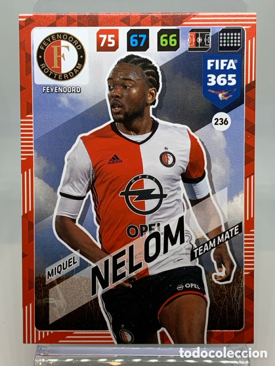 Fu&szlig;ball-Sticker: 236 Miquel Nelom Feyenoord ADRENALYN XL FIFA 365 2017 2018 17 18 Nordic Edition
