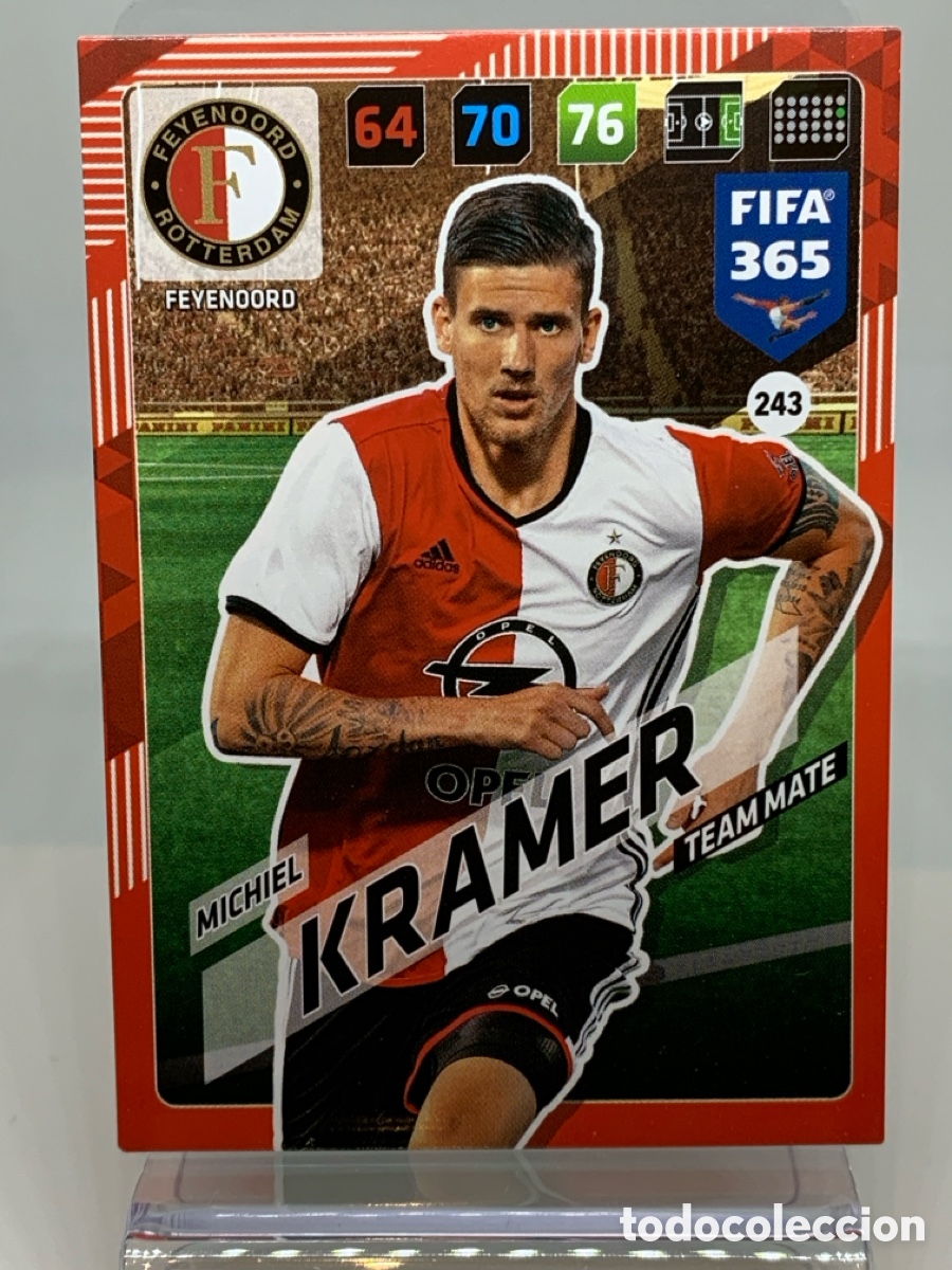 Fu&szlig;ball-Sticker: 243 Michiel Kramer Feyenoord ADRENALYN XL FIFA 365 2017 2018 17 18 Nordic Edition