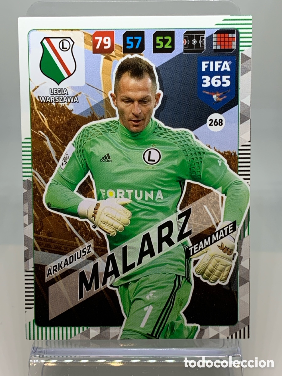 Fu&szlig;ball-Sticker: 268 Arkadiusz Malarz Legia Warszawa ADRENALYN XL FIFA 365 2017 2018 17 18 Nordic Edition