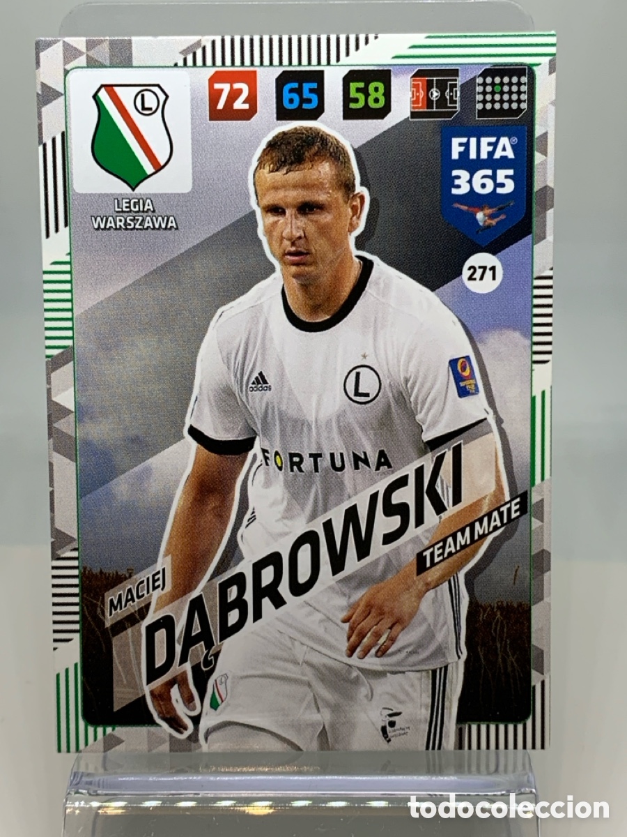 Fu&szlig;ball-Sticker: 271 Maciej Dabrowski Legia Warszawa ADRENALYN XL FIFA 365 2017 2018 17 18 Nordic Edition