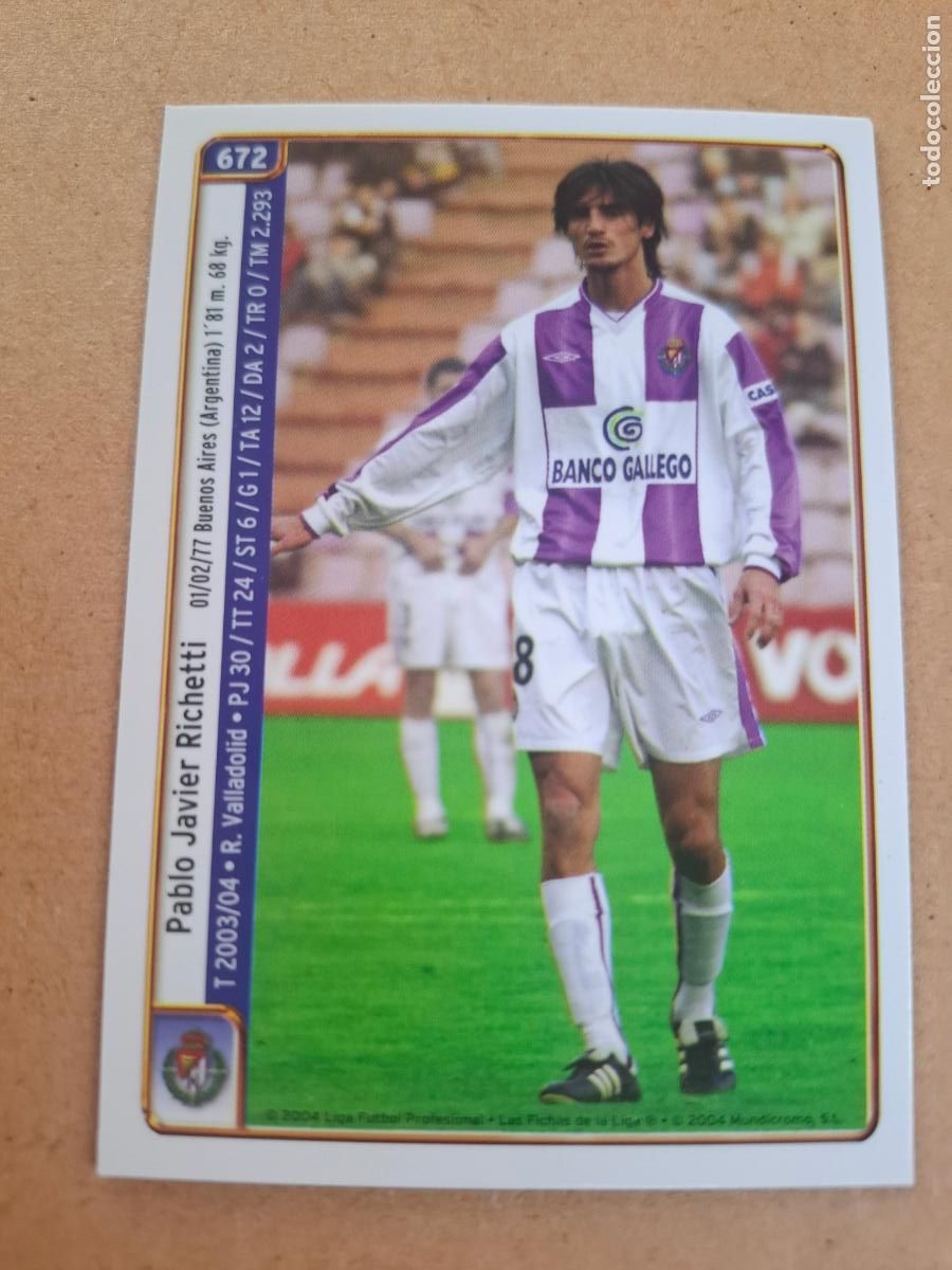 Cromos de f&uacute;tbol: MUNDICROMO 2004 2005 04 05 - 672 RICHETTI / FIGUEREDO - REAL VALLADOLID
