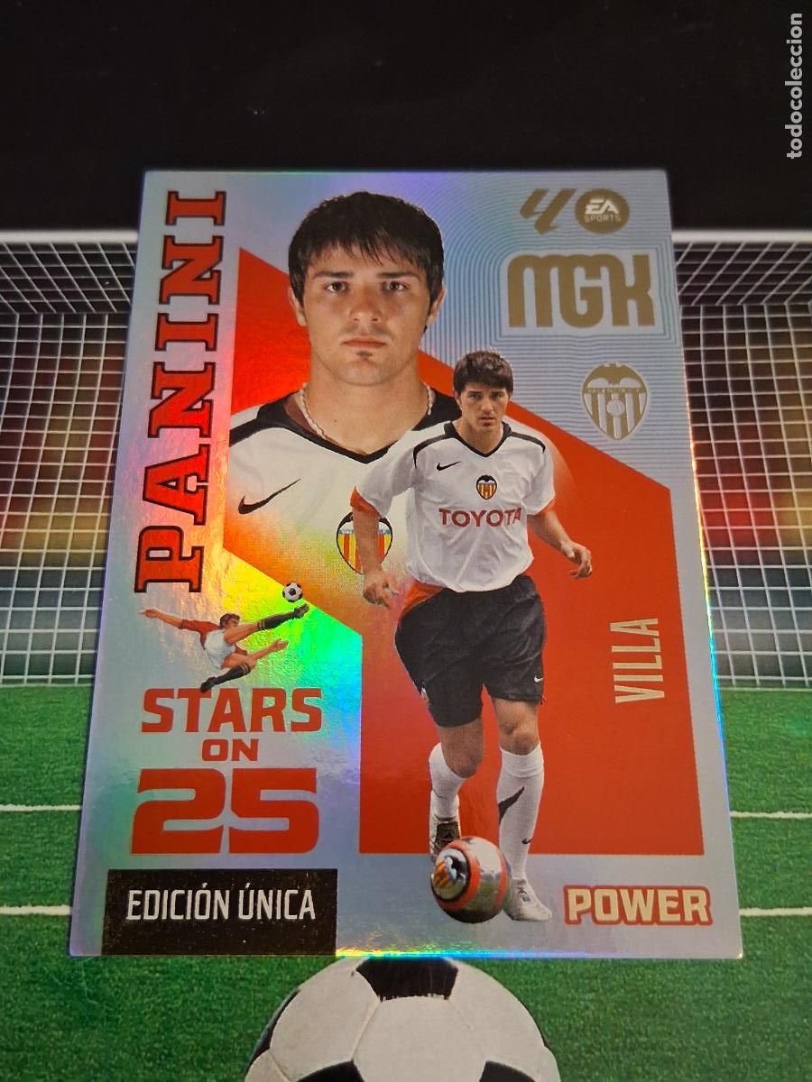Cromos de f&uacute;tbol: VILLA 435P VALENCIA STAR ON 25 EDICION UNICA POWER CROMOLIGAS LIGA FUTBOL MEGACRACKS 2026 2027 26 27