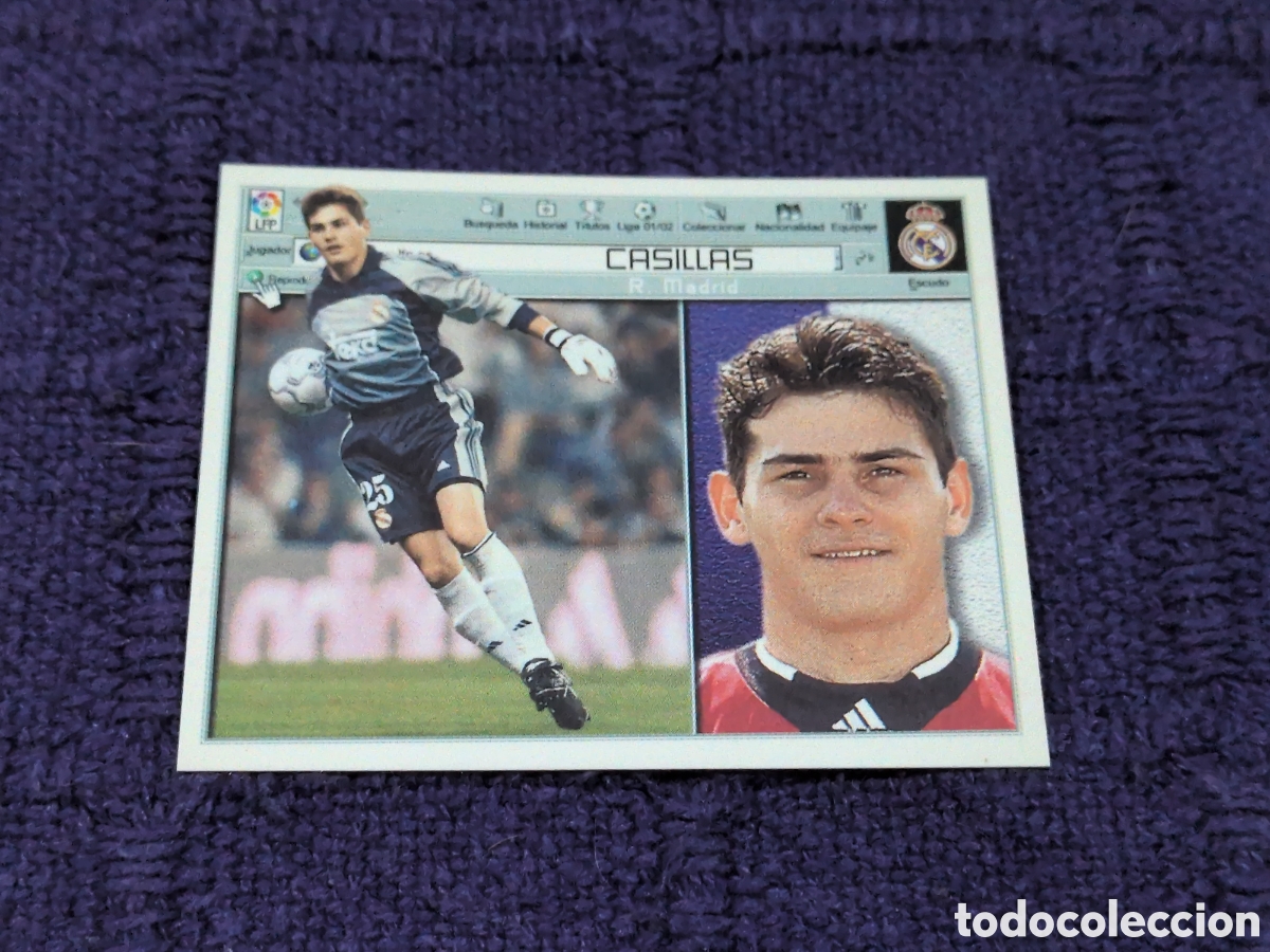 Football Stickers: ESTE 2001 2002 01 02 - REAL MADRID - CASILLAS ( NUNCA PEGADO ) SIN PEGAR