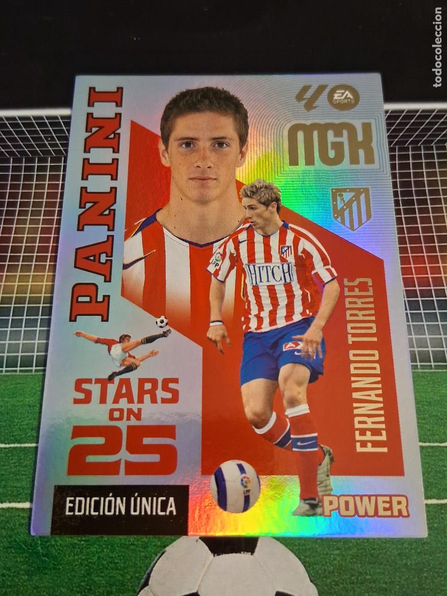 Cromos de f&uacute;tbol: FERNANDO TORRES 432P ATLETICO DE MADRID STAR ON 25 EDICION UNICA POWER MEGACRACKS 2026 2027 26 27