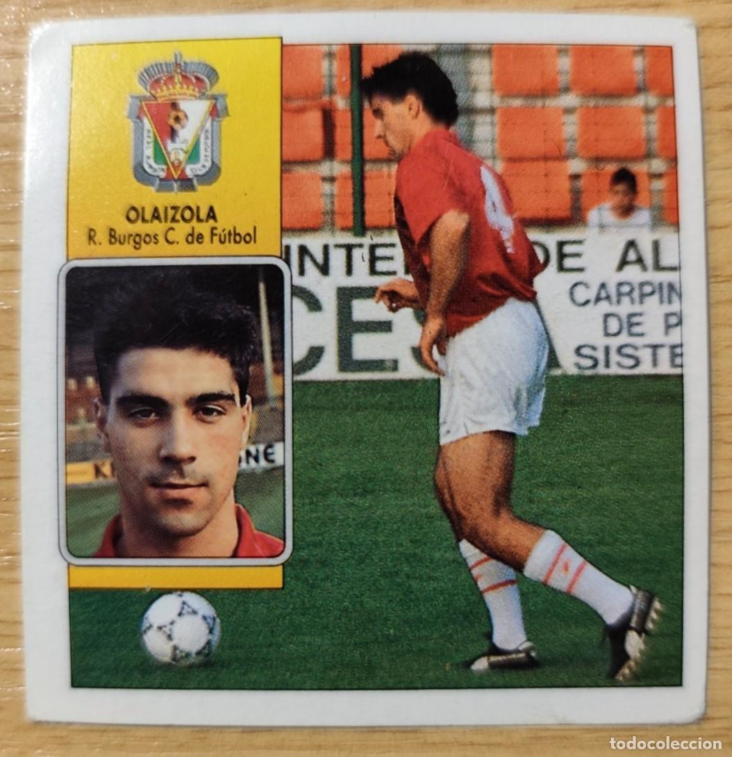Fu&szlig;ball-Sticker: EDICIONES ESTE CROMO OLAIZOLA R. BURGOS FICHAJE 28 NUNCA PEGADO
