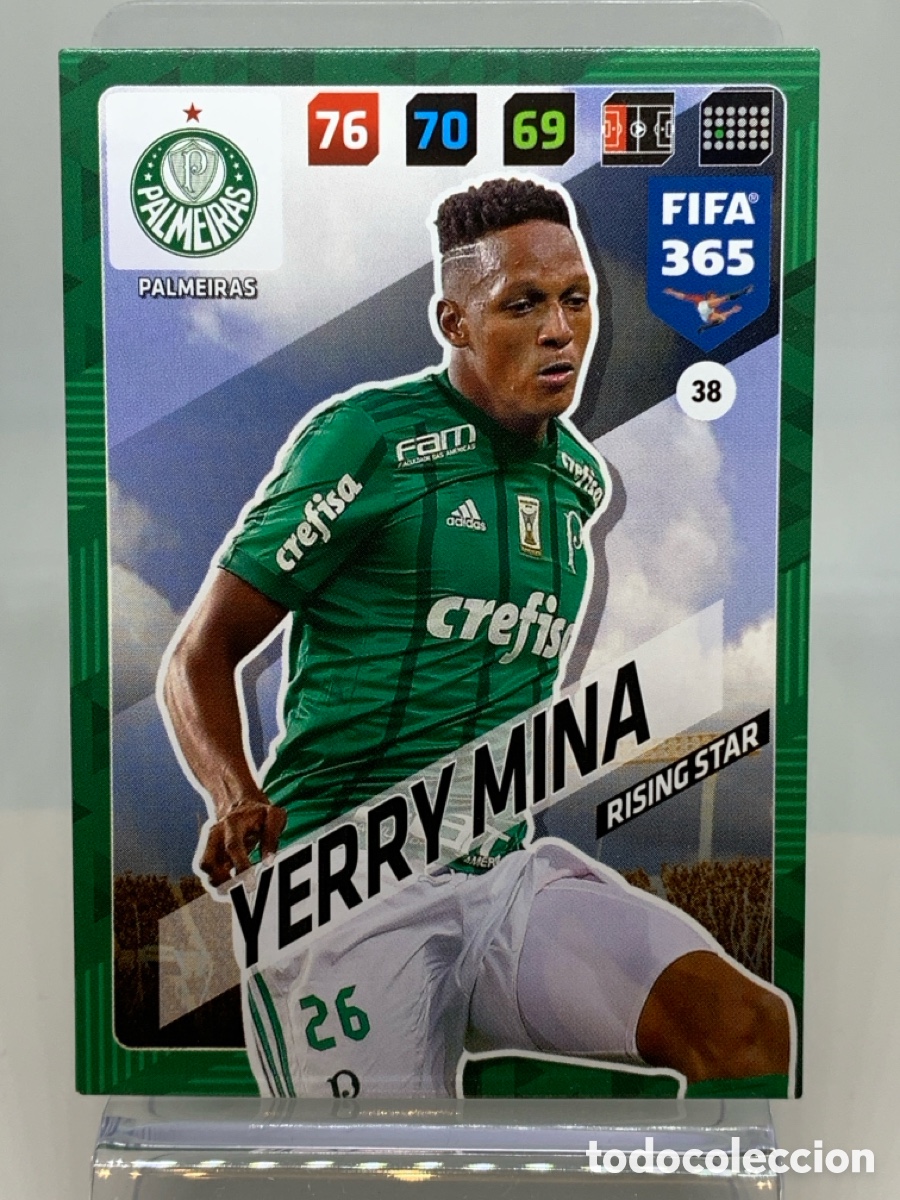 Football Stickers: 38 Yerry Mina Palmeiras ADRENALYN XL FIFA 365 2017 2018 17 18 Nordic Edition