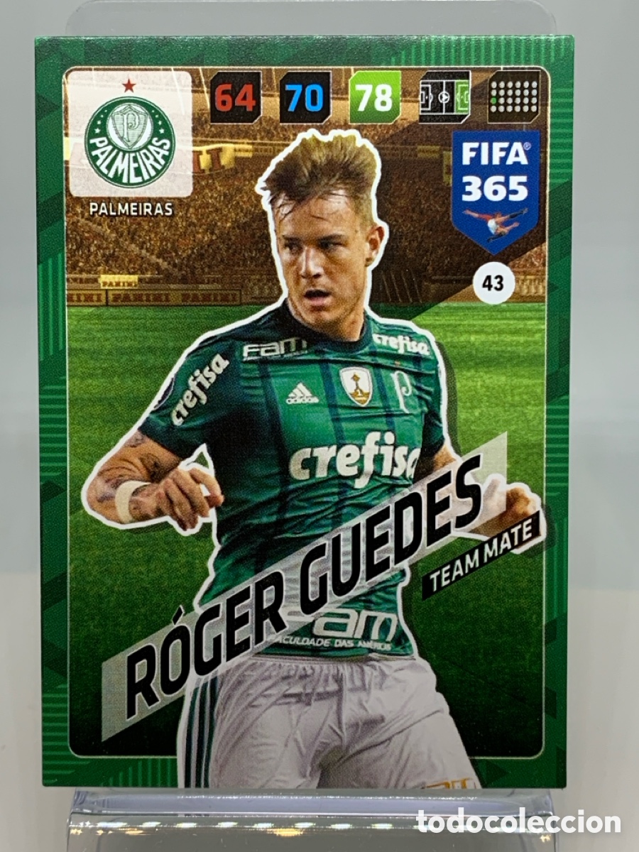 Football Stickers: 43 R&oacute;ger Guedes Palmeiras ADRENALYN XL FIFA 365 2017 2018 17 18 Nordic Edition