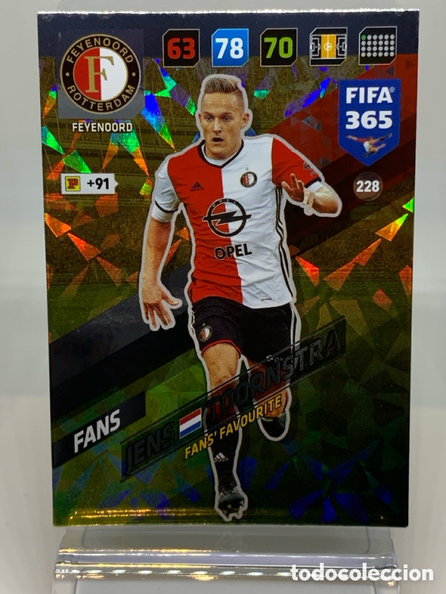 Football Stickers: 228 Jens Toornstra Feyenoord FANS: Fans' Favourite ADRENALYN XL FIFA 365 2017 2018 17 18 Nordic Edit
