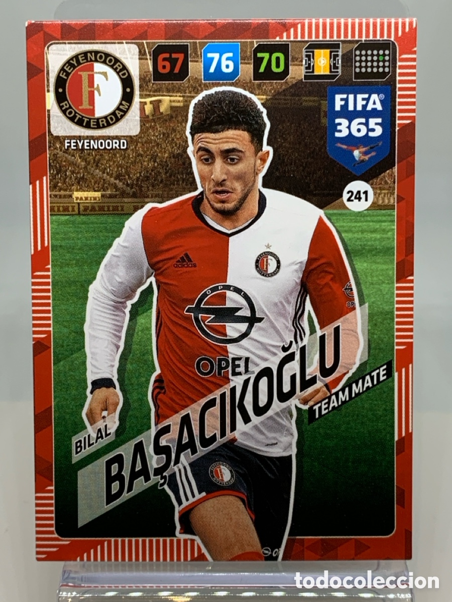 Football Stickers: 241 Bilal Basacikoglu Feyenoord ADRENALYN XL FIFA 365 2017 2018 17 18 Nordic Edition