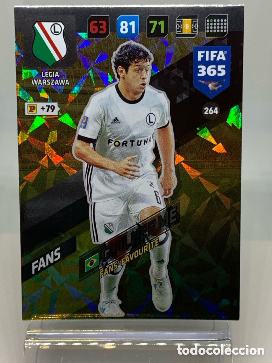 Football Stickers: 264 Guilherme Legia Warszawa FANS: Fans' Favourite ADRENALYN XL FIFA 365 2017 2018 17 18 Nordic Edit
