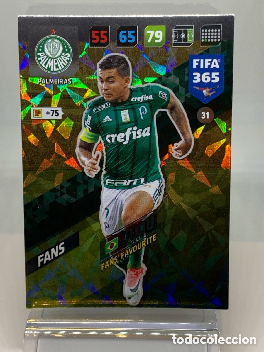 Football Stickers: 31 Dudu Palmeiras FANS: Fans' Favourite ADRENALYN XL FIFA 365 2017 2018 17 18 Nordic Edition