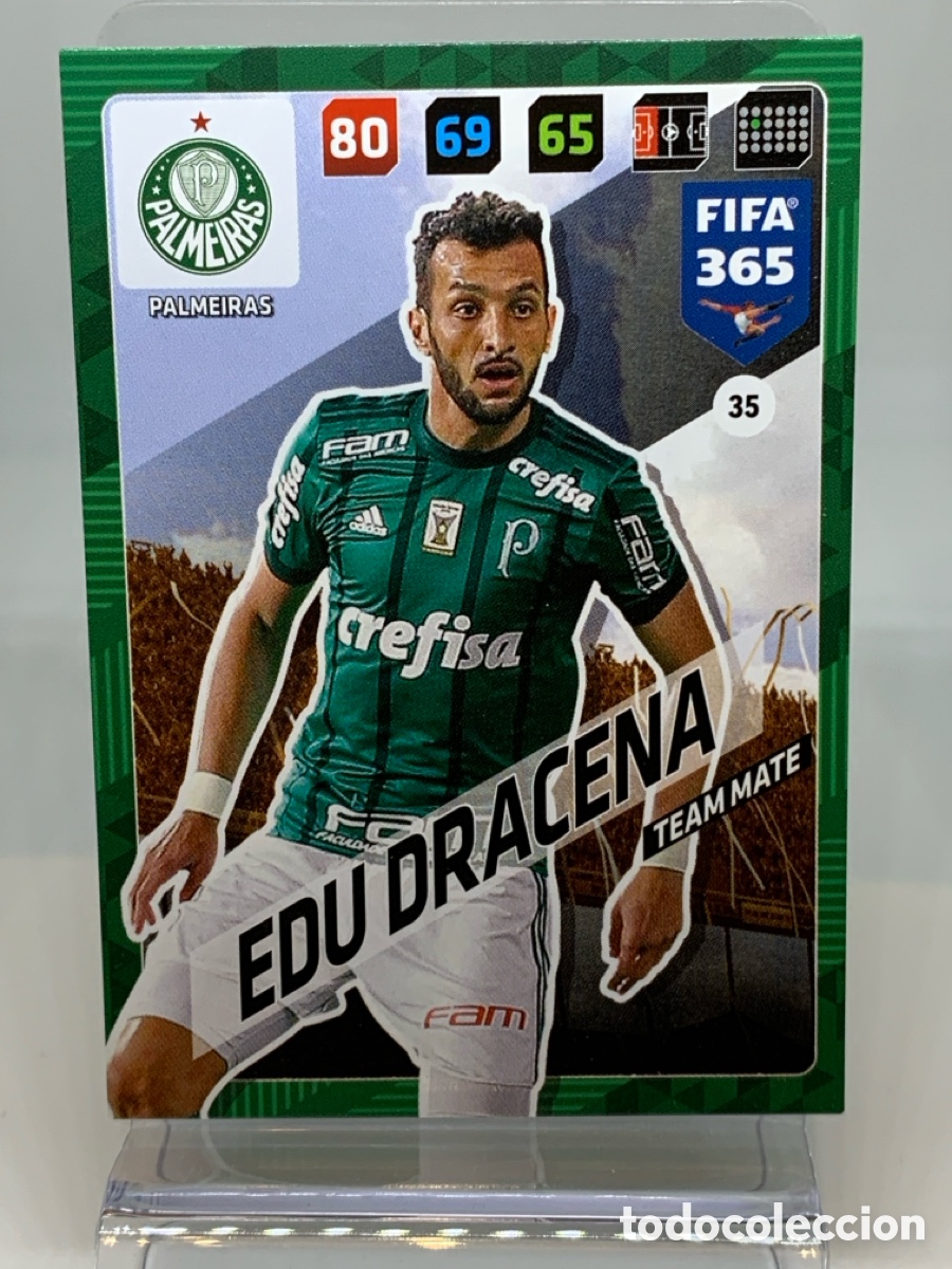 Football Stickers: 35 Edu Dracena Palmeiras ADRENALYN XL FIFA 365 2017 2018 17 18 Nordic Edition