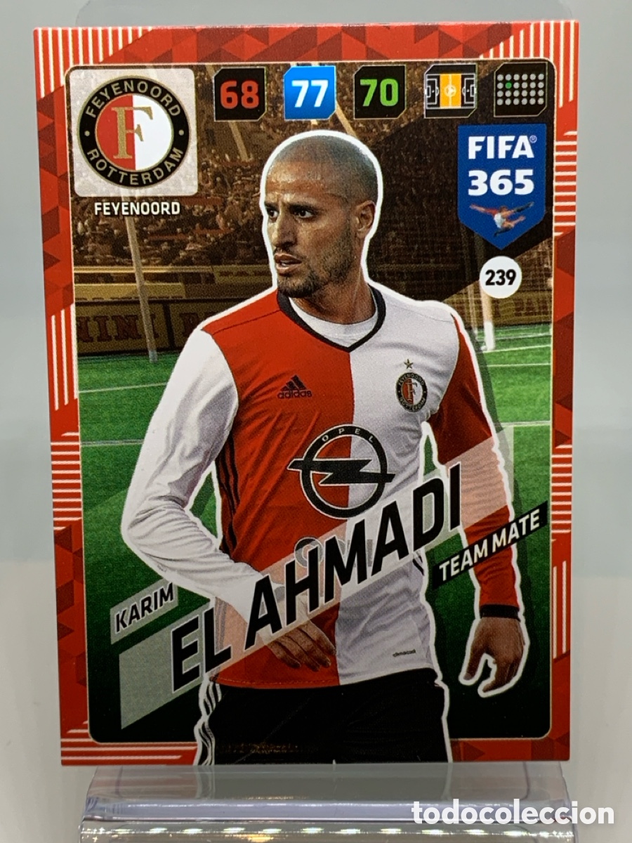 Football Stickers: 239 Karim El Ahmadi Feyenoord ADRENALYN XL FIFA 365 2017 2018 17 18 Nordic Edition