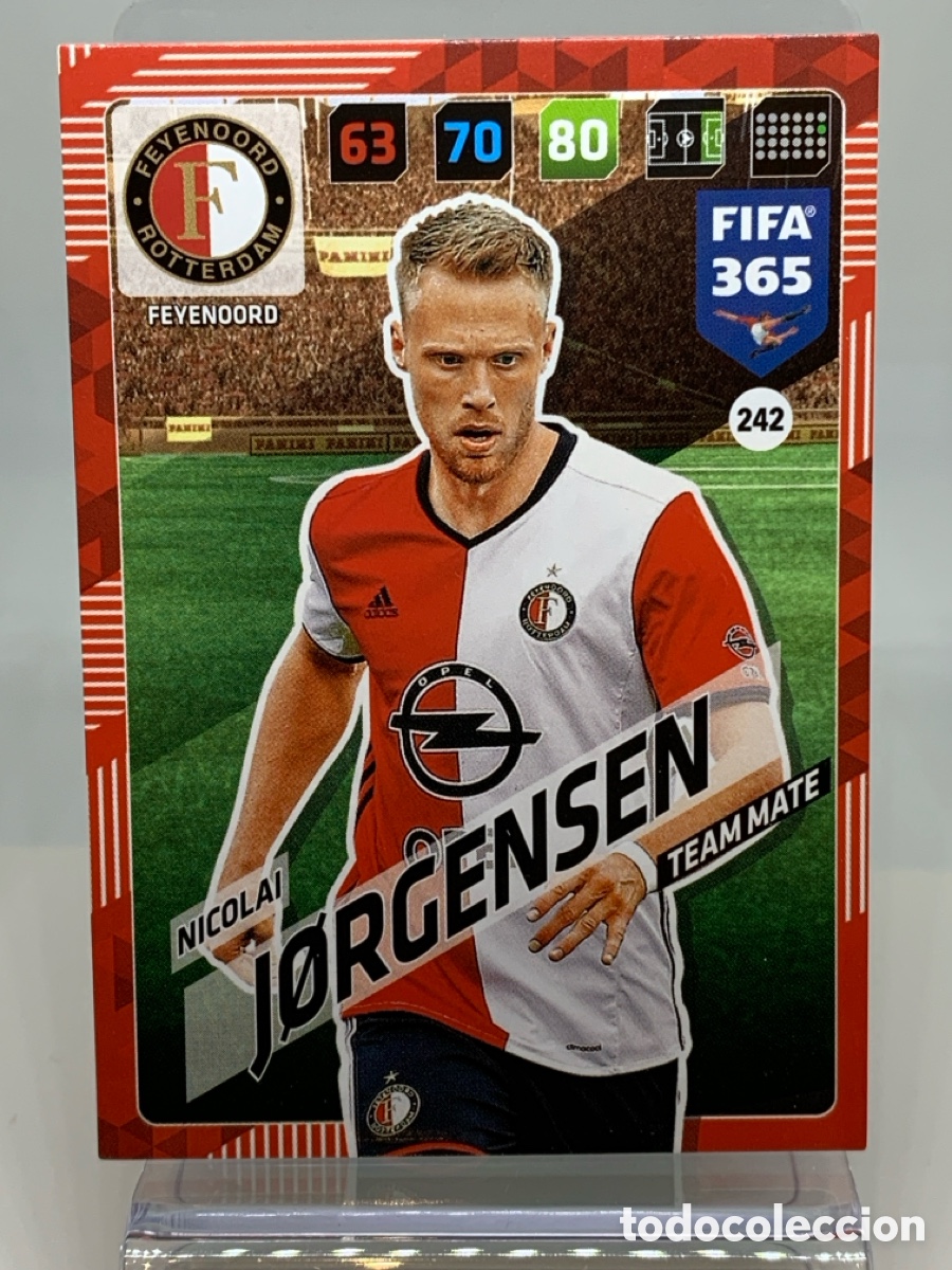 Football Stickers: 242 Nicolai J&oslash;rgensen Feyenoord ADRENALYN XL FIFA 365 2017 2018 17 18 Nordic Edition