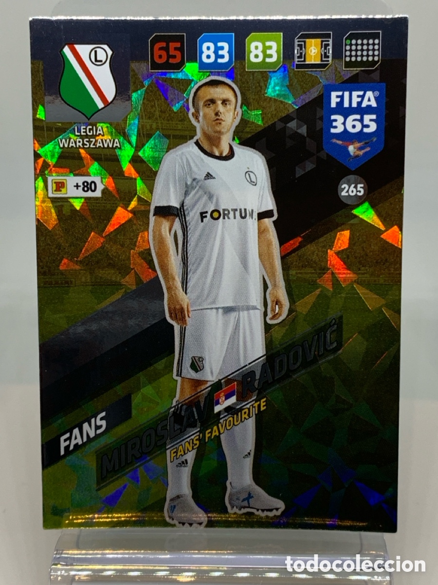 Football Stickers: 265 Miroslav Radovi? Legia Warszawa FANS: Fans' Favourite ADRENALYN XL FIFA 365 2017 2018 17 18 Nord