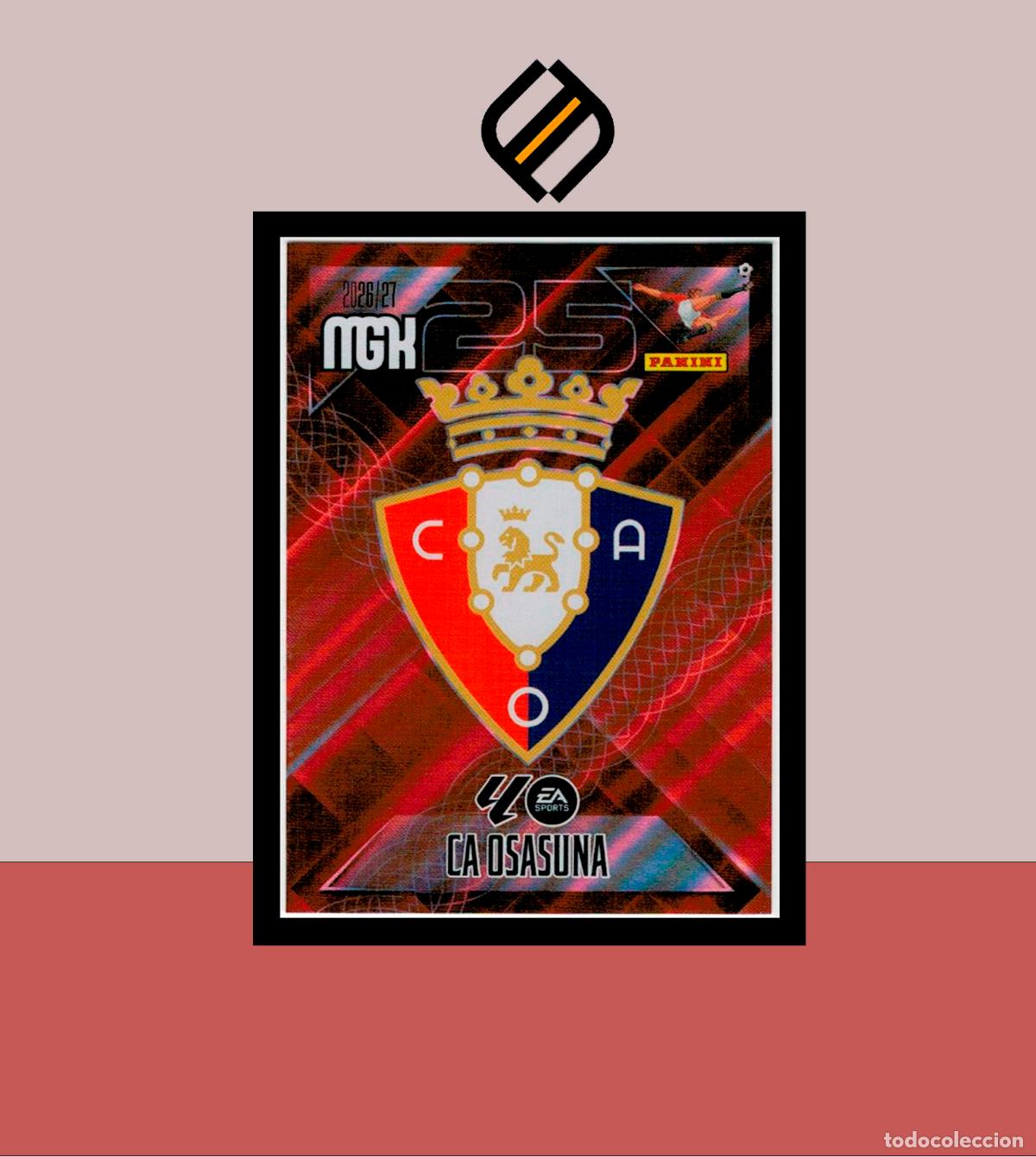 Cromos de f&uacute;tbol: MEGACRACKS 2026 2027 26 27 PANINI N&ordm; 253 ESCUDO CA OSASUNA COLECCI&Oacute;N ALB&Uacute;M MGK 2 EDICI&Oacute;N