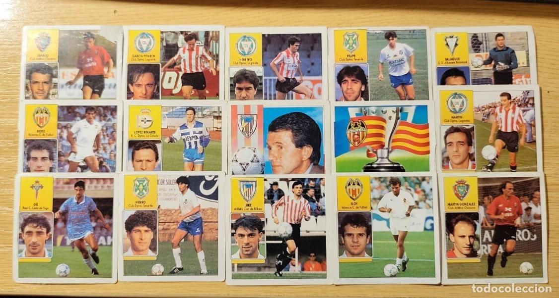 Cromos de f&uacute;tbol: EDICIONES ESTE LOTE 15 CROMOS LIGA 1992-93 92/93 ALGUNOS DESPEGADOS