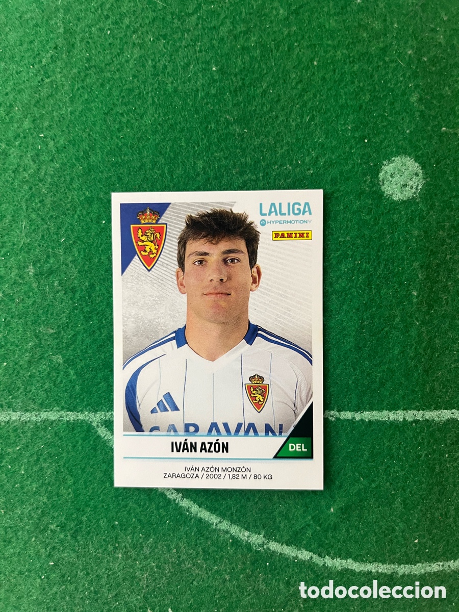Cromos de f&uacute;tbol: 416 IV&Aacute;N AZON REAL ZARAGOZA LIGA HYPERMOTION 2024 2025 PANINI