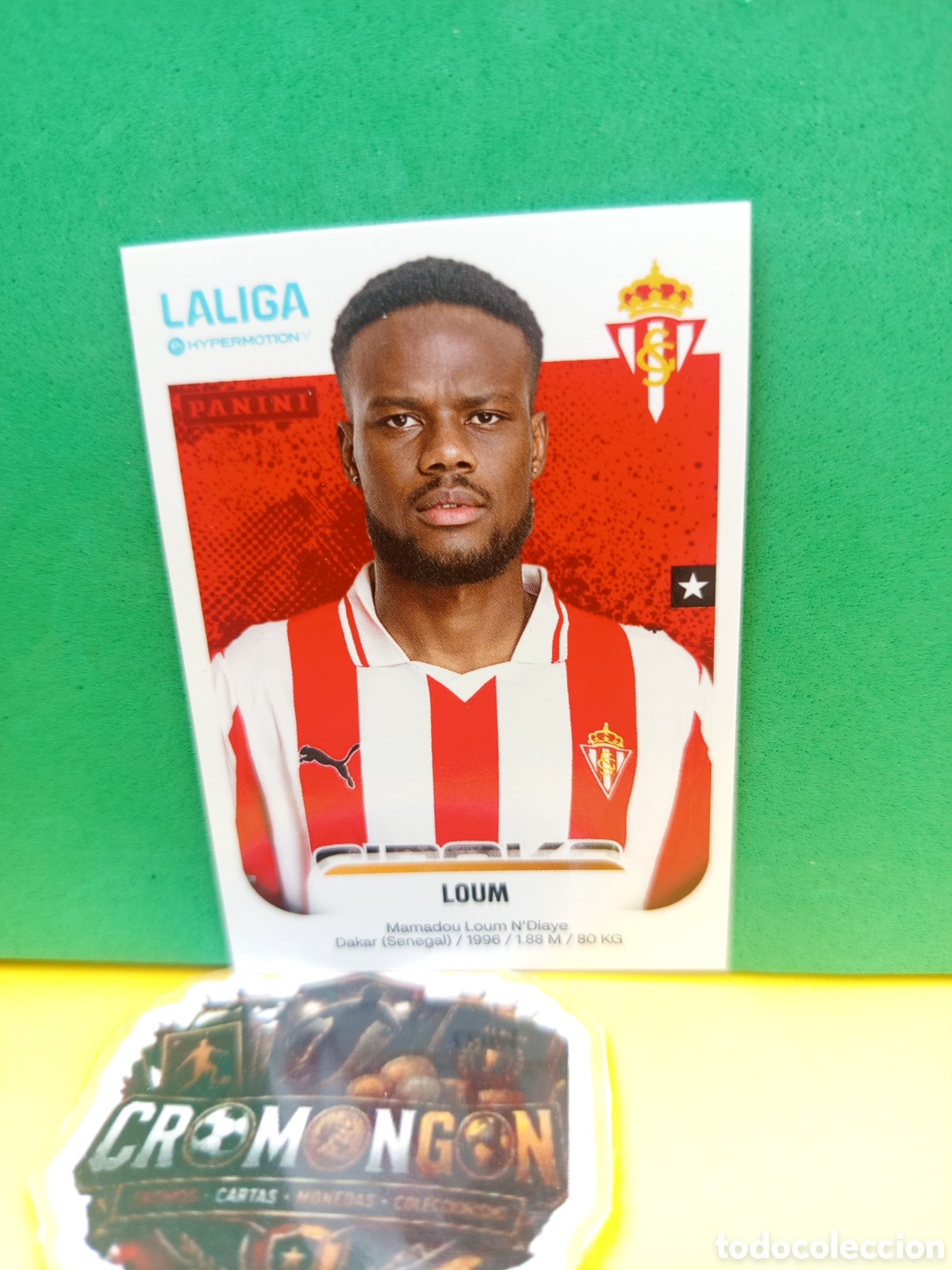 Cromos de f&uacute;tbol: ❇️ CROMO ⚽ STICKER LOUM SPORTING DE GIJ&Oacute;N LIGA HYPERMOTION 25 26 2025 2026 SIN PEGAR ❇️
