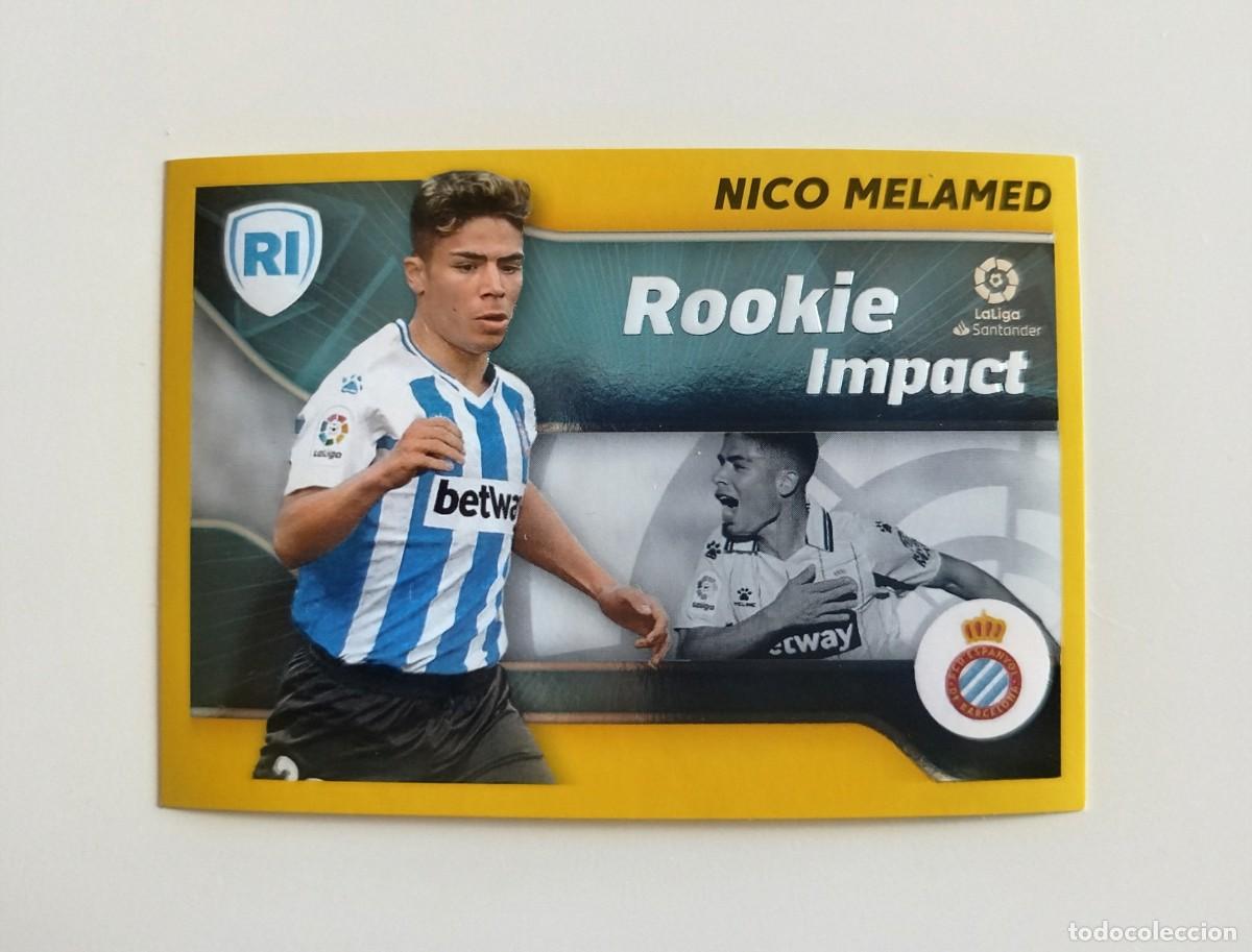 Cromos de f&uacute;tbol: Nico Melamed 4 Rookie impact SIN PEGAR RCD Espanyol Espa&ntilde;ol Liga Ediciones Este 21 22 / 2021 2022